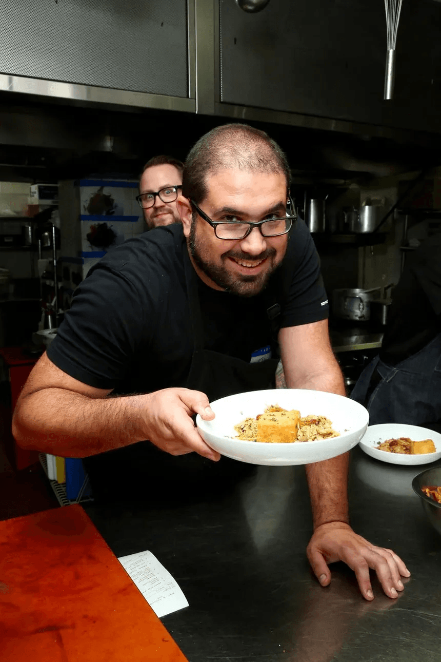 Chef Jose Enrique in his restaurant kitchen